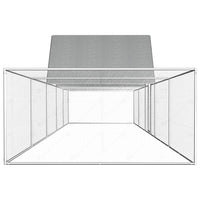 Pollaio 10 x 2 x 2 m con tetto in acciaio zincato resistente all'acqua 02_0001710