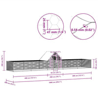 Pollaio 10x2x2 m in Acciaio Zincato 144563