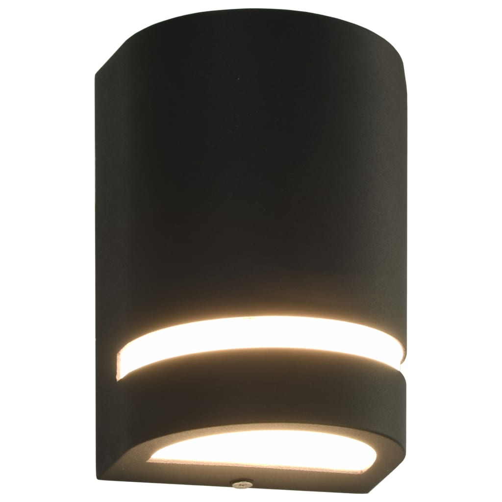 Lampade da Parete da Esterno 2 pz 35 W Nere Semicircolari cod mxl 63955