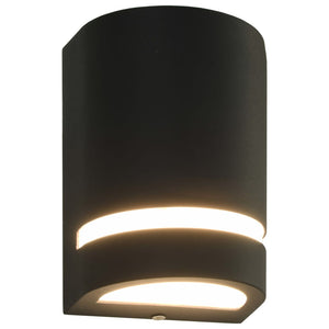 Lampade da Parete da Esterno 2 pz 35 W Nere Semicircolari cod mxl 63955