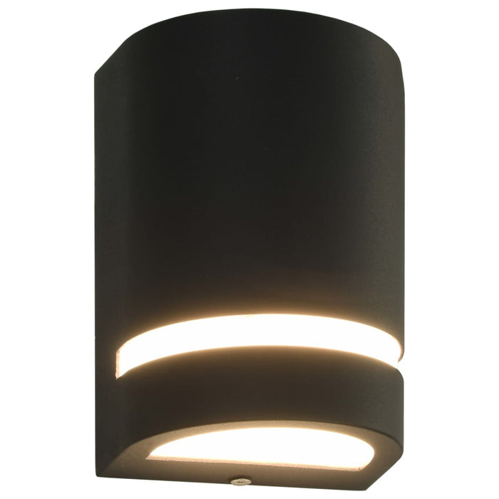 Lampade da Parete da Esterno 2 pz 35 W Nere Semicircolari cod mxl 63955