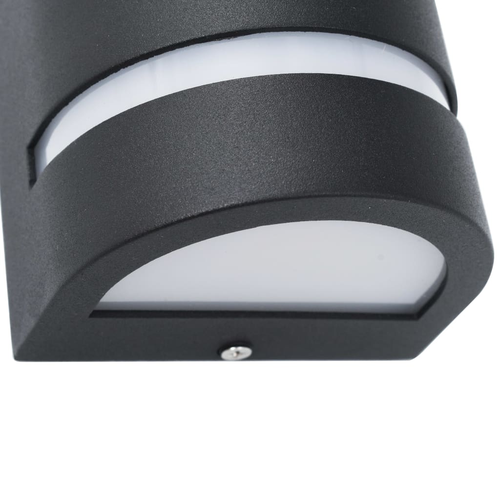 Lampade da Parete da Esterno 2 pz 35 W Nere Semicircolari cod mxl 63955