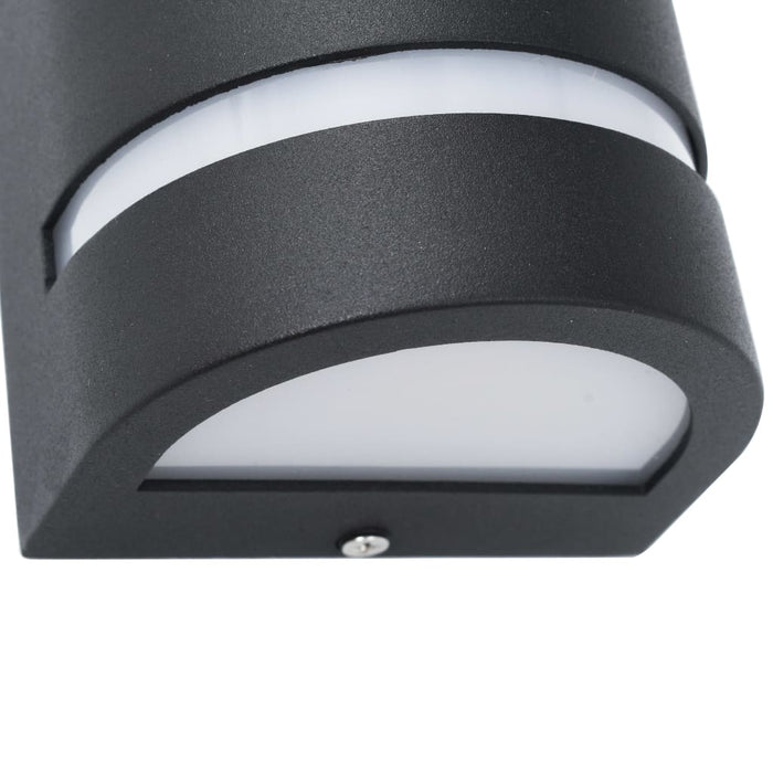 Lampade da Parete da Esterno 2 pz 35 W Nere Semicircolari cod mxl 63955