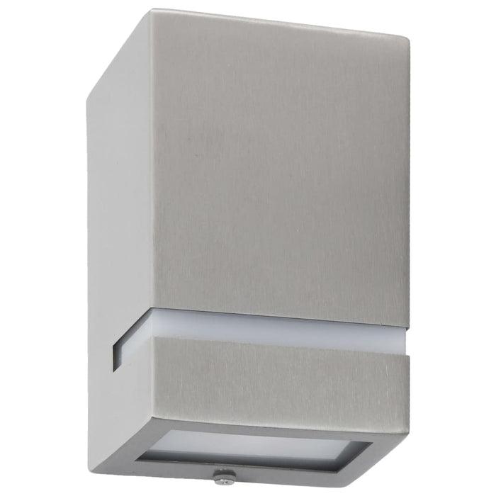 Lampade da Parete da Esterno 2 pz 35 W Argento Rettangolari cod mxl 68402