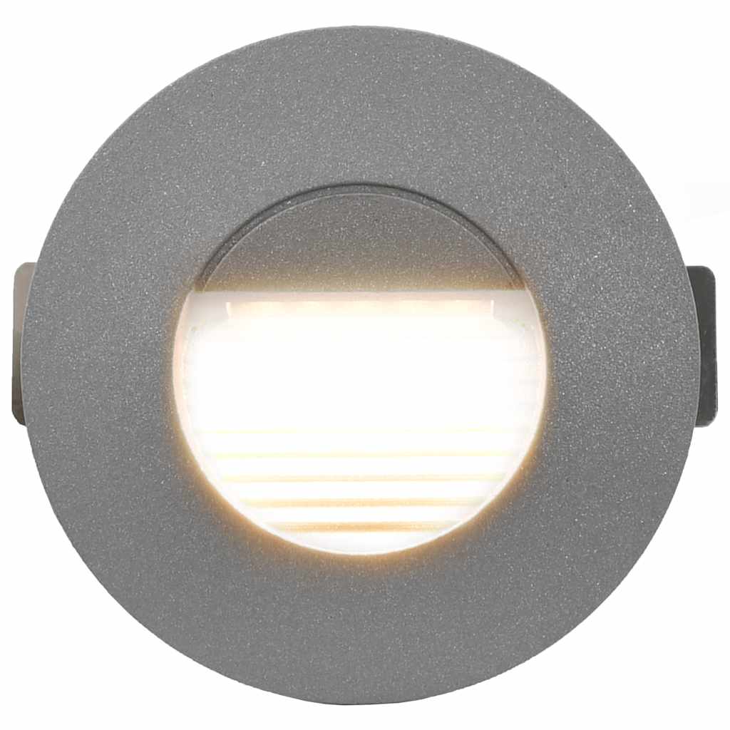 Lampade da Parete da Esterno a LED 6 pz 2 W Argento Rotonde 45655