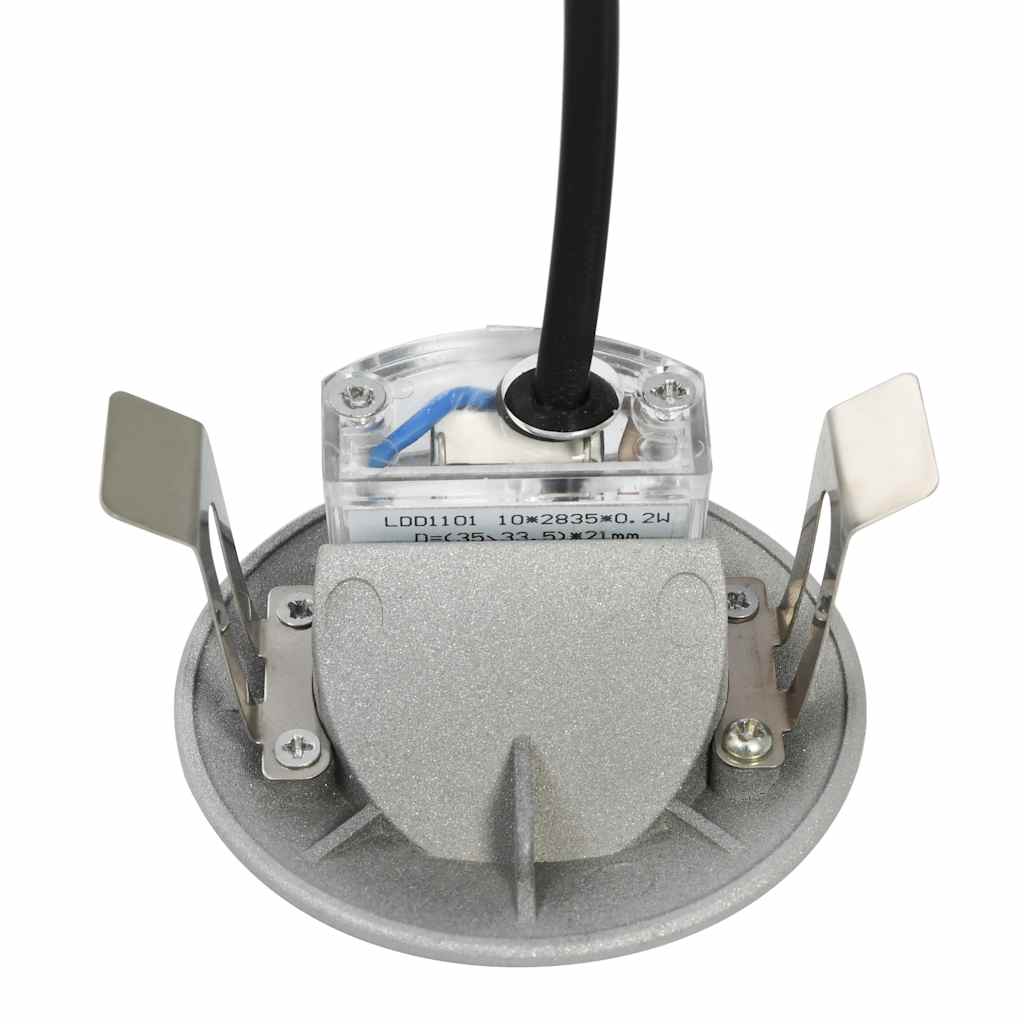 Lampade da Parete da Esterno a LED 6 pz 2 W Argento Rotonde 45655