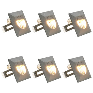 Lampade da Parete da Esterno a LED 6 pz 5 W Argento Quadrate cod mxl 59126