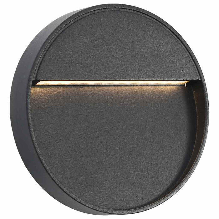 Lampade da Parete da Esterno a LED 2 pz 3 W Nere Rotonde cod mxl 60705