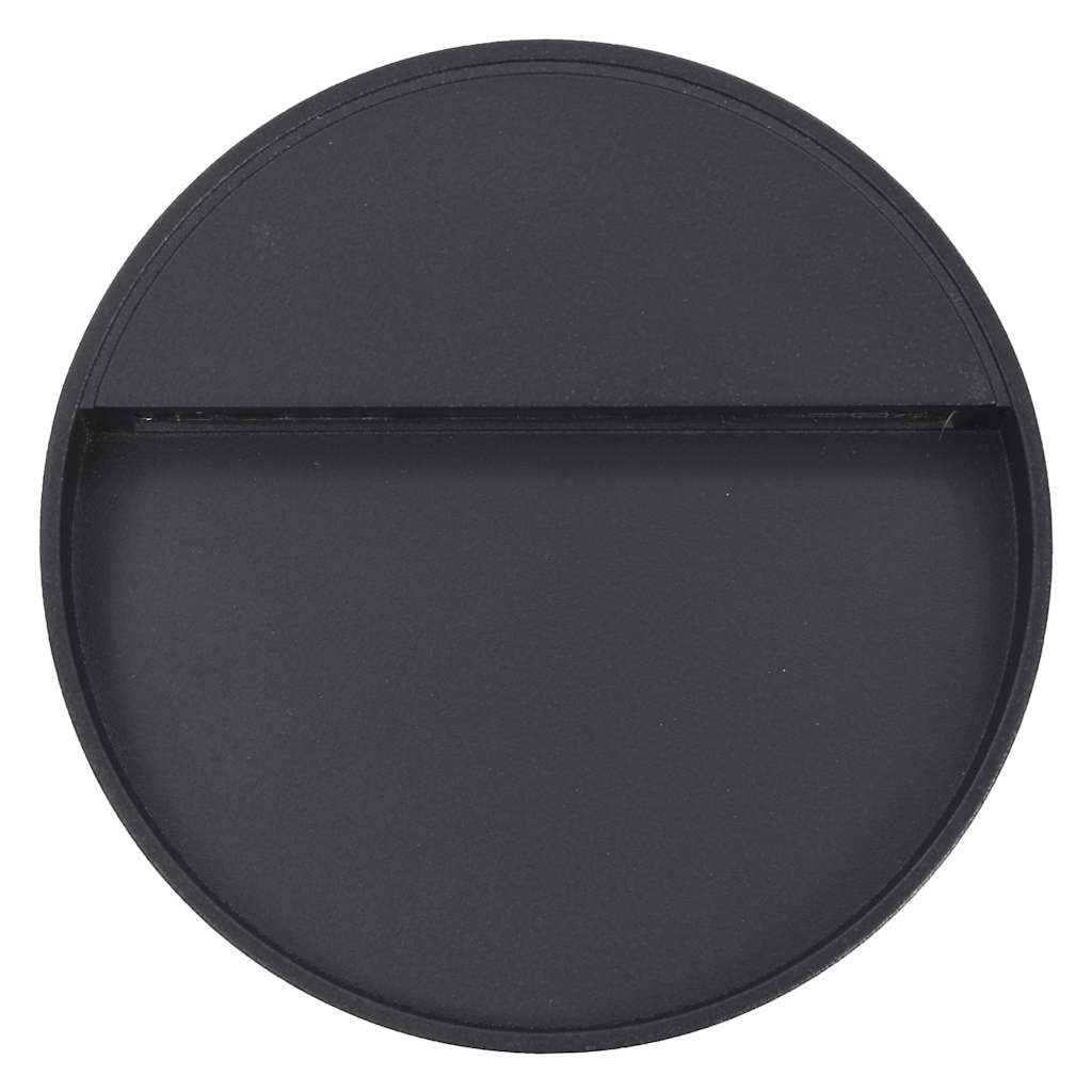 Lampade da Parete da Esterno a LED 2 pz 3 W Nere Rotonde 45658