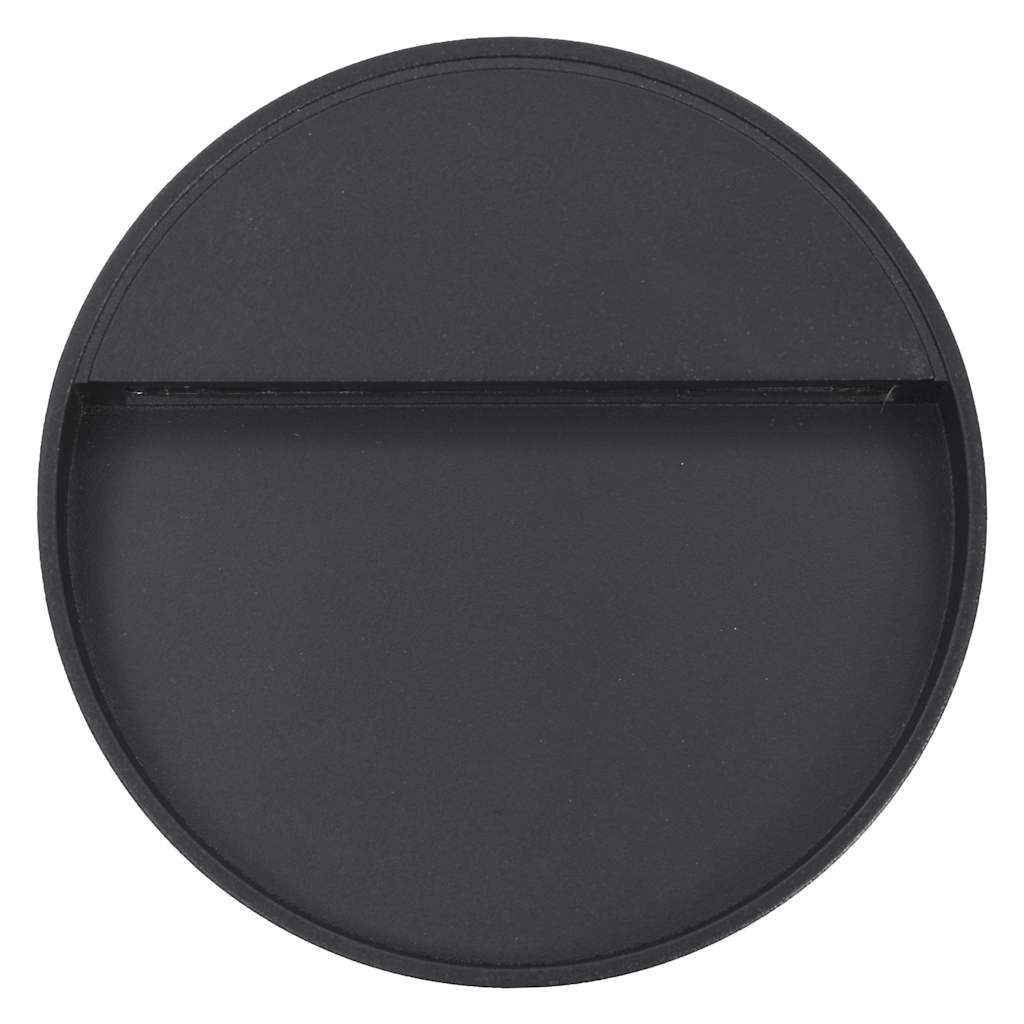 Lampade da Parete da Esterno a LED 2 pz 3 W Nere Rotonde cod mxl 60705