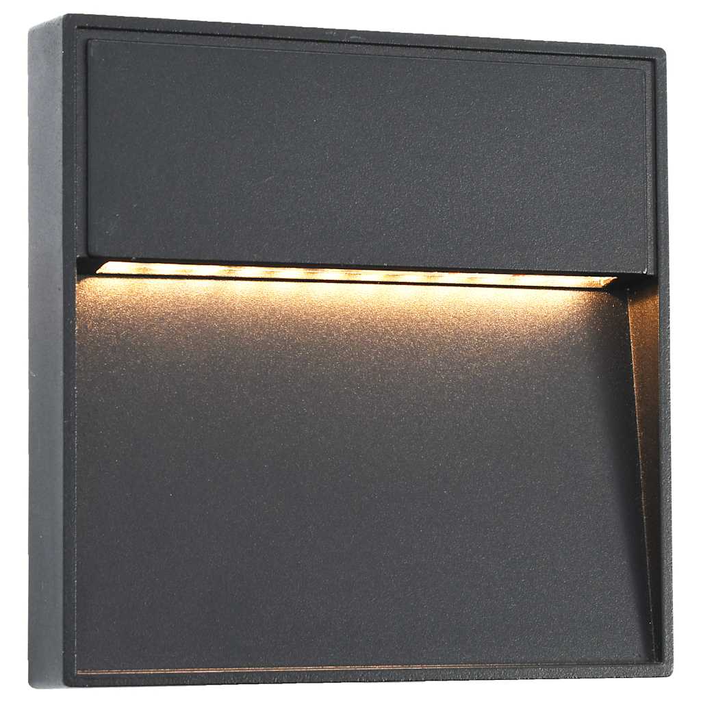Lampade da Parete da Esterno a LED 2 pz 3 W Nere Quadrate cod mxl 60201