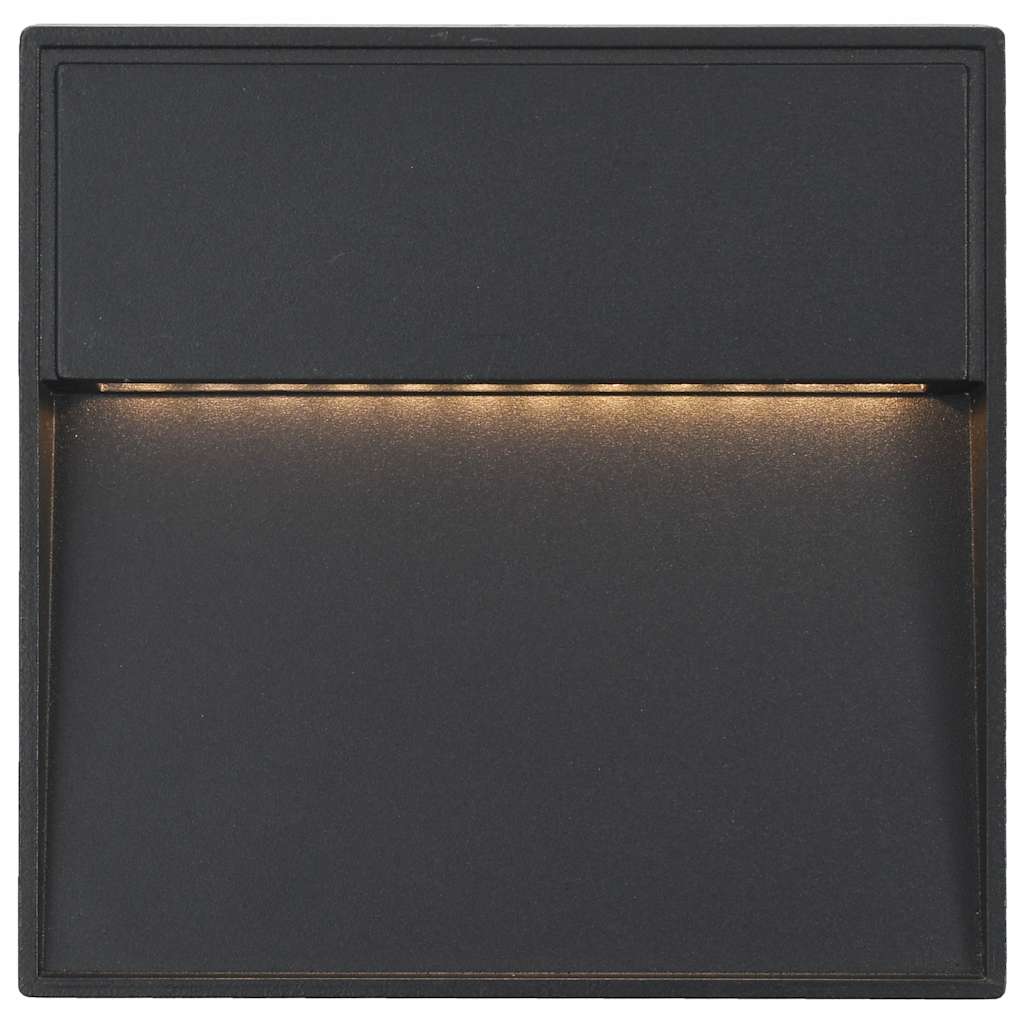 Lampade da Parete da Esterno a LED 2 pz 3 W Nere Quadrate cod mxl 60201