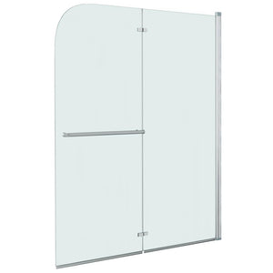 Box doccia pieghevole 2 pannelli ESG 120x140 cm bagno 02_0003134