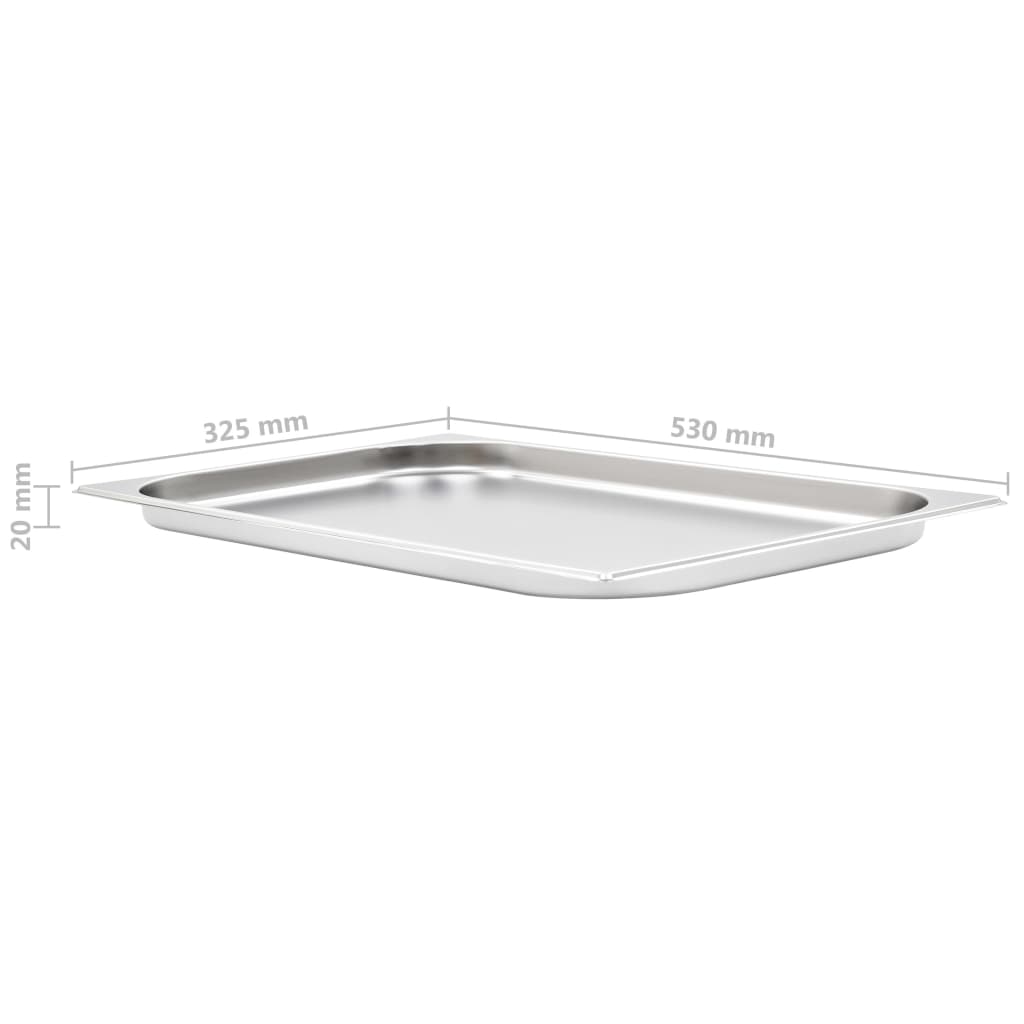 Contenitori Gastronorm 4 pz GN 1/1 20 mm in Acciaio Inox 50878