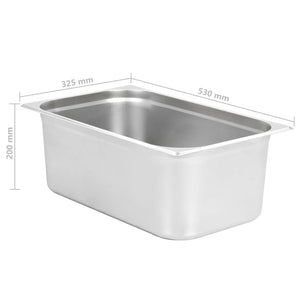 Contenitori Gastronorm 2 pz GN 1/1 200 mm in Acciaio Inox  cod mxl 64111