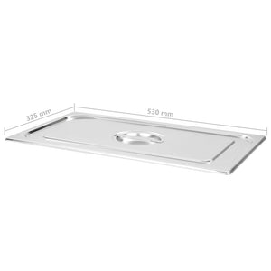 Coperchi per Contenitori Alimentari GN 1/1 2 pz in Acciaio Inox 50884