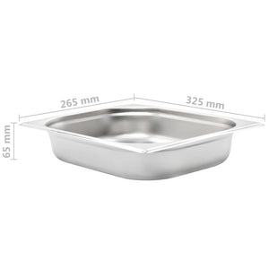 Contenitori Gastronorm 4 pz GN 1/2 65 mm in Acciaio Inox 50887
