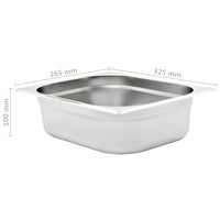 Contenitori Gastronorm 4 pz GN 1/2 100 mm in Acciaio Inox cod mxl 62281