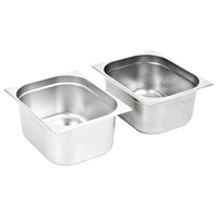 Contenitori Gastronorm 2 pz GN 1/2 150 mm in Acciaio Inox 50889
