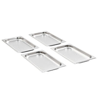vidaXL Contenitori Gastronorm 12 pz GN 1/3 20 mm in Acciaio Inox