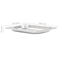 Contenitori Gastronorm 12 pz GN 1/4 20 mm in Acciaio Inox cod mxl 78570