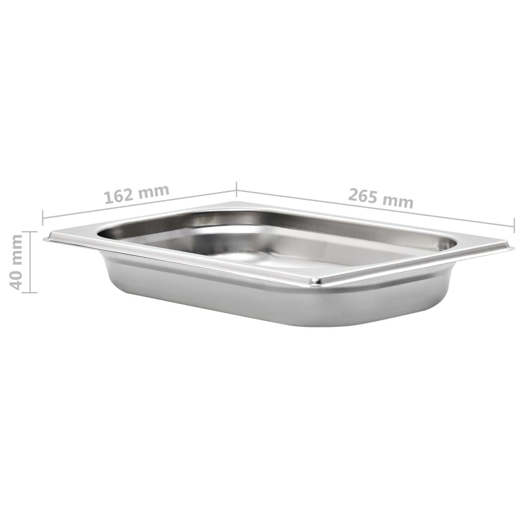 Contenitori Gastronorm 12 pz GN 1/4 40 mm in Acciaio Inox 50900