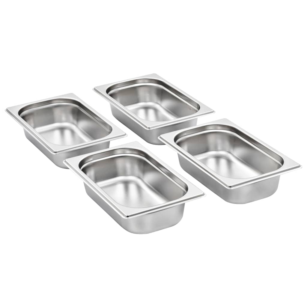 Contenitori Gastronorm 8 pz GN 1/4 65 mm in Acciaio Inox 50901