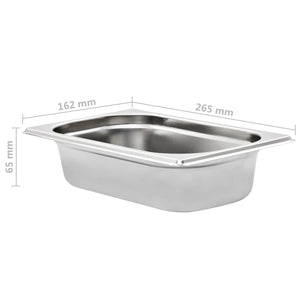 Contenitori Gastronorm 8 pz GN 1/4 65 mm in Acciaio Inox 50901
