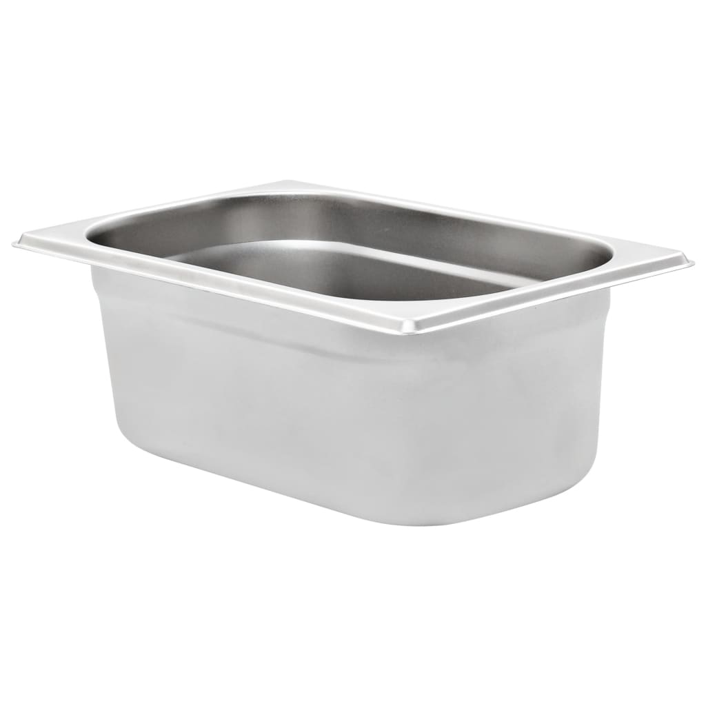 Contenitori Gastronorm 8 pz GN 1/4 100 mm in Acciaio Inox 50902