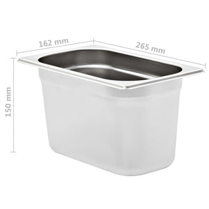 Contenitori Gastronorm 4 pz GN 1/4 150 mm in Acciaio Inox  cod mxl 77516