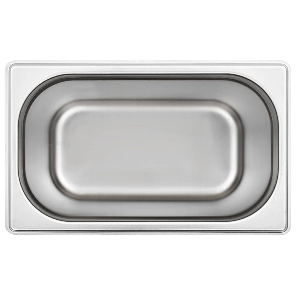 Contenitori Gastronorm 4 pz GN 1/4 200 mm in Acciaio Inox