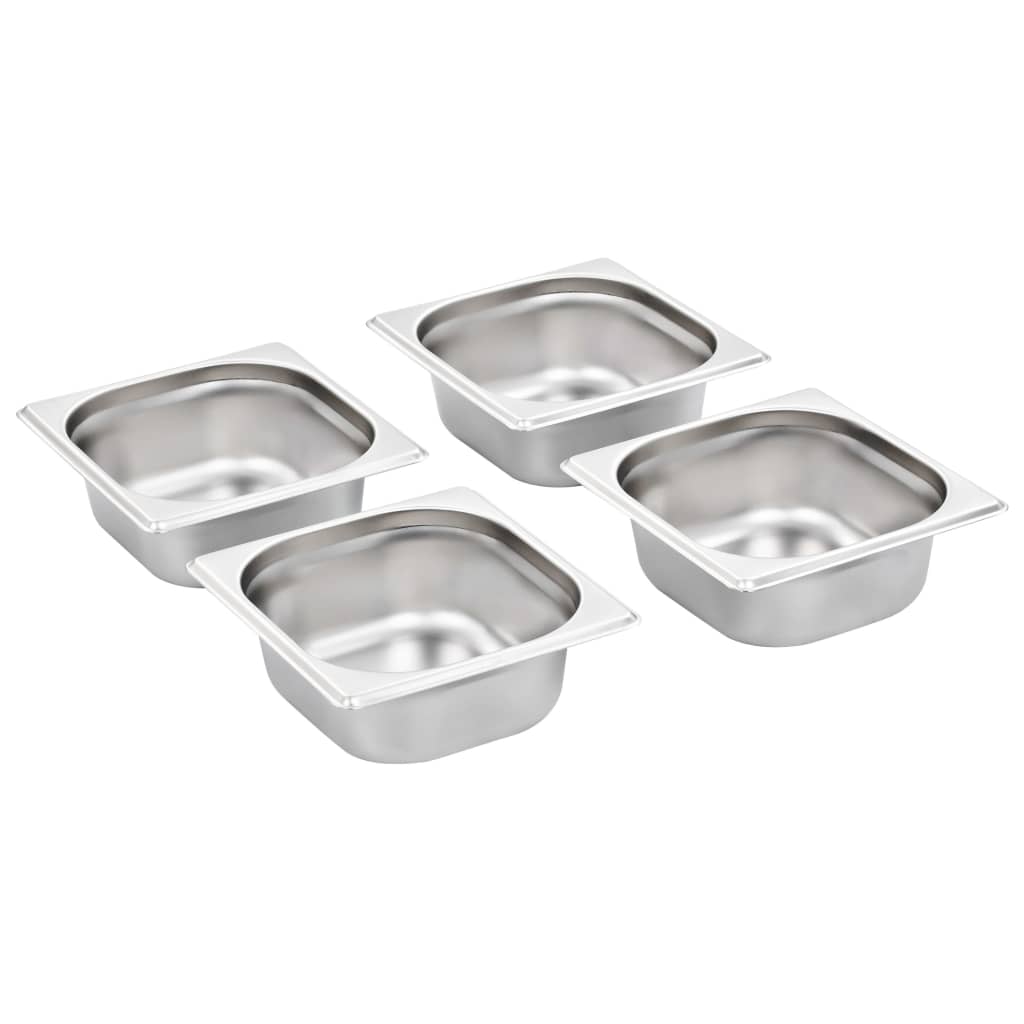 Contenitori Gastronorm 12 pz GN 1/6 65 mm in Acciaio Inox 50906