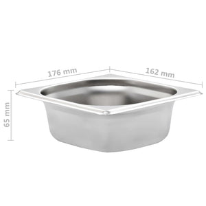 Contenitori Gastronorm 12 pz GN 1/6 65 mm in Acciaio Inox 50906
