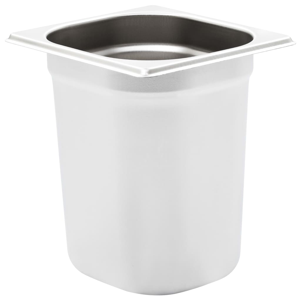 vidaXL Contenitori Gastronorm 8 pz GN 1/6 200 mm in Acciaio Inox