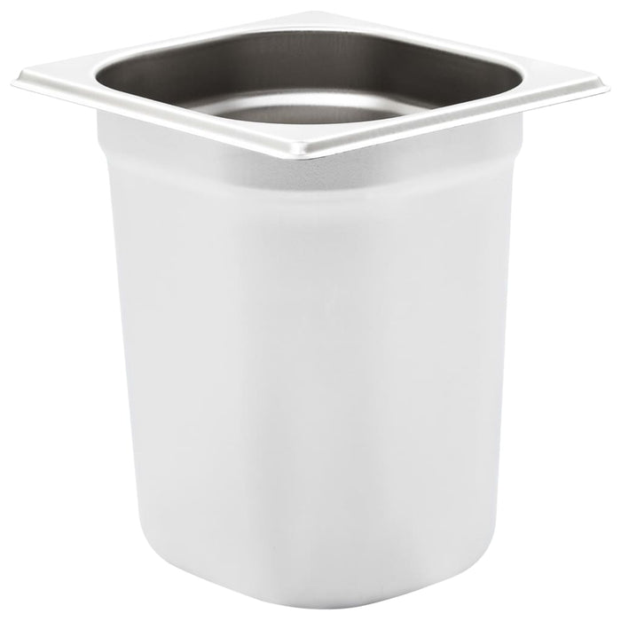 vidaXL Contenitori Gastronorm 8 pz GN 1/6 200 mm in Acciaio Inox