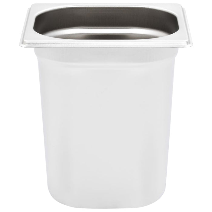 vidaXL Contenitori Gastronorm 8 pz GN 1/6 200 mm in Acciaio Inox