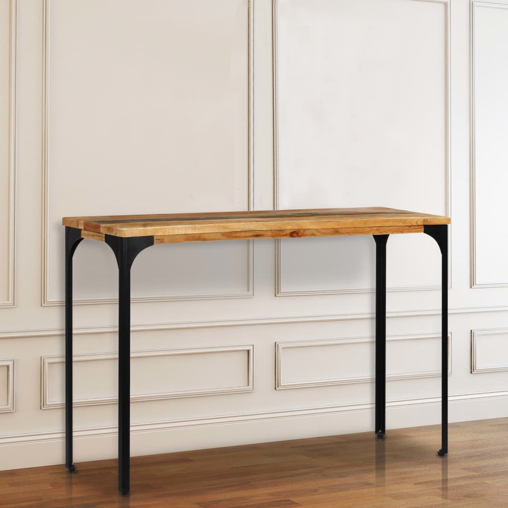 Tavolo Consolle 120x35x76 cm Legno Massello di Recupero 247323