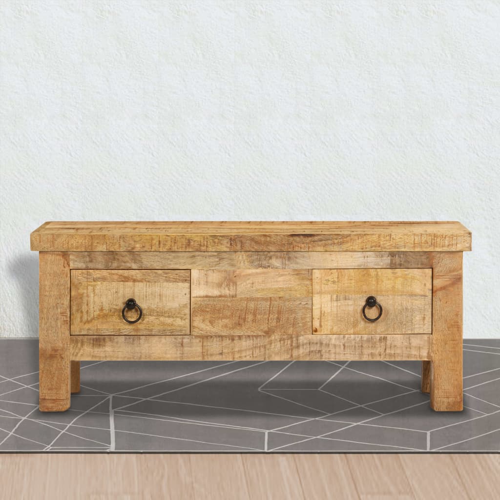 Tavolino da CaffÃ¨ 90x45x35 cm in Legno Massello di Mango cod mxl 29733