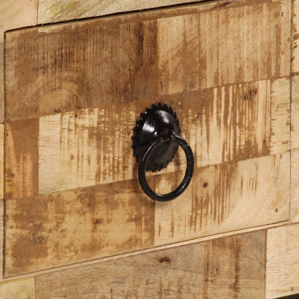 Tavolino da Salotto-Tavolino da soggiorno-Tavolo in Legno Massello di Mango 80x40x35 cm