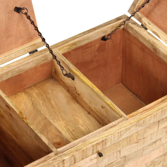 Tavolino da Salotto in Legno Massello di Mango 80x40x35 cm 247327