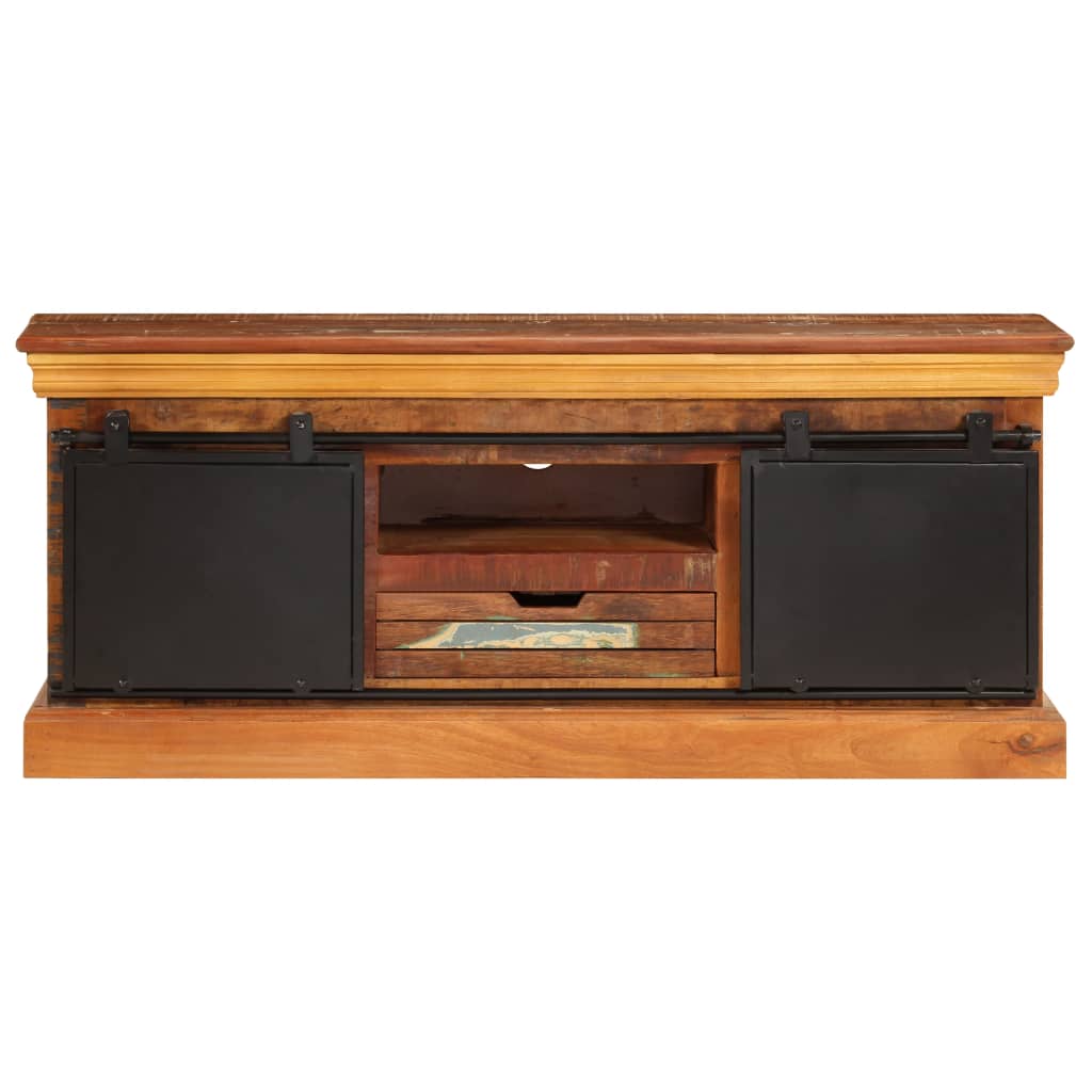 Mobile Porta TV-Mobile per TV-Credenza TV 110x30x45 cm in Legno Massello di Recupero