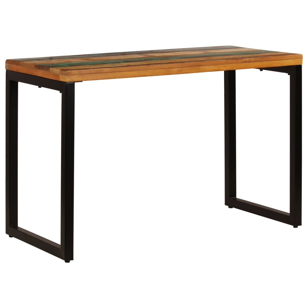 Tavolo da Pranzo 115x55x76 cm Legno Massello Recupero e Acciaio 247332