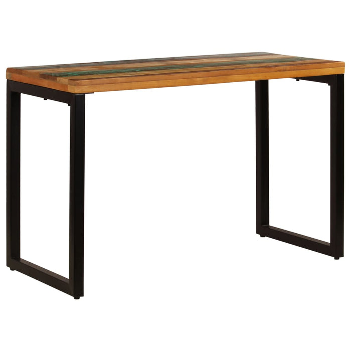 Tavolo da Pranzo 115x55x76 cm Legno Massello Recupero e Acciaio 247332