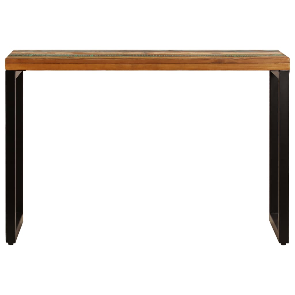 Tavolo da Pranzo 115x55x76 cm Legno Massello Recupero e Acciaio 247332