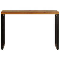 Tavolo da Pranzo 115x55x76 cm Legno Massello Recupero e Acciaio 247332