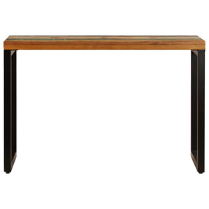 Tavolo da Pranzo 115x55x76 cm Legno Massello Recupero e Acciaio 247332