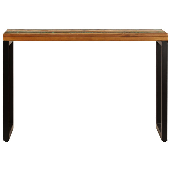 Tavolo da Pranzo 115x55x76 cm Legno Massello Recupero e Acciaio 247332