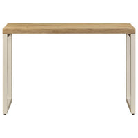 Tavolo da Pranzo 115x55x76 cm Legno Massello di Mango e Acciaio 247333