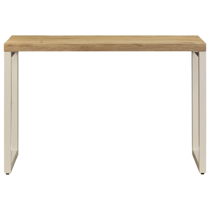 Tavolo da Pranzo 115x55x76 cm Legno Massello di Mango e Acciaio 247333