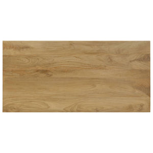 Tavolo da Pranzo 115x55x76 cm Legno Massello di Mango e Acciaio 247333